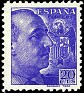 Spain 1939 Franco 20 CTS Violeta Edifil 867. España 867. Subida por susofe